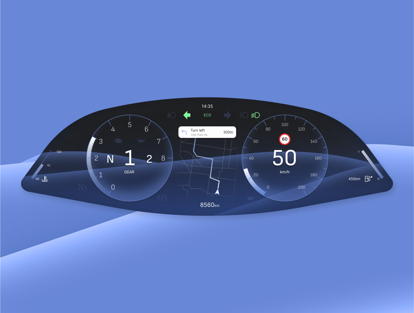 Automotive HMI UI Design automotive car chart cluster dashboard gauge hmi infotainment screen speedometer ui uiux ux vehicle