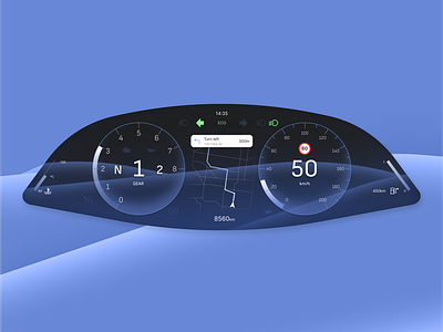 Automotive HMI UI Design automotive car chart cluster dashboard gauge hmi infotainment screen speedometer ui uiux ux vehicle