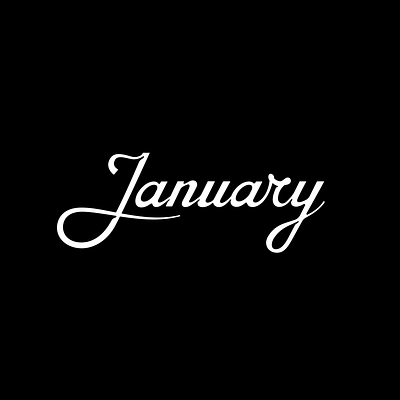 January design lettering script typography