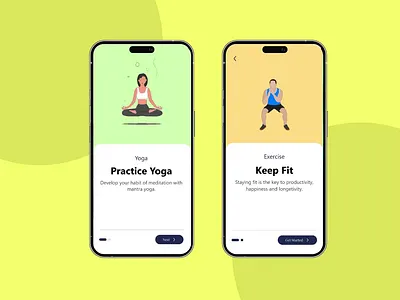 Onboarding Screens for Fitness App boarding screen figma fitness app mobile app design onboarding splash screen ui design uiux user experience