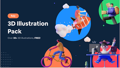 3D Illustration Pack 3d animation branding graphic design ui