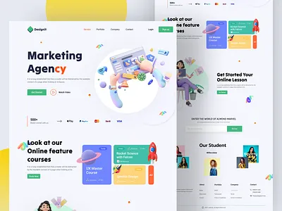 Digital marketing agency landing page agency app design digital marketing fast delivery app food design graphic design landing page ui