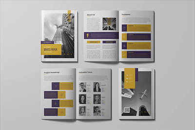 Business Whitepaper Brochure Template company profile brochure magazine design template