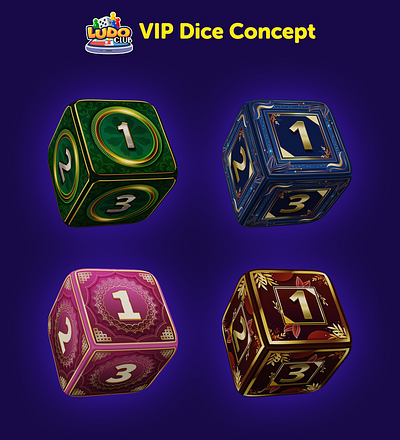 VIP Ludo Dice concept concept art gameart illustration logo ui