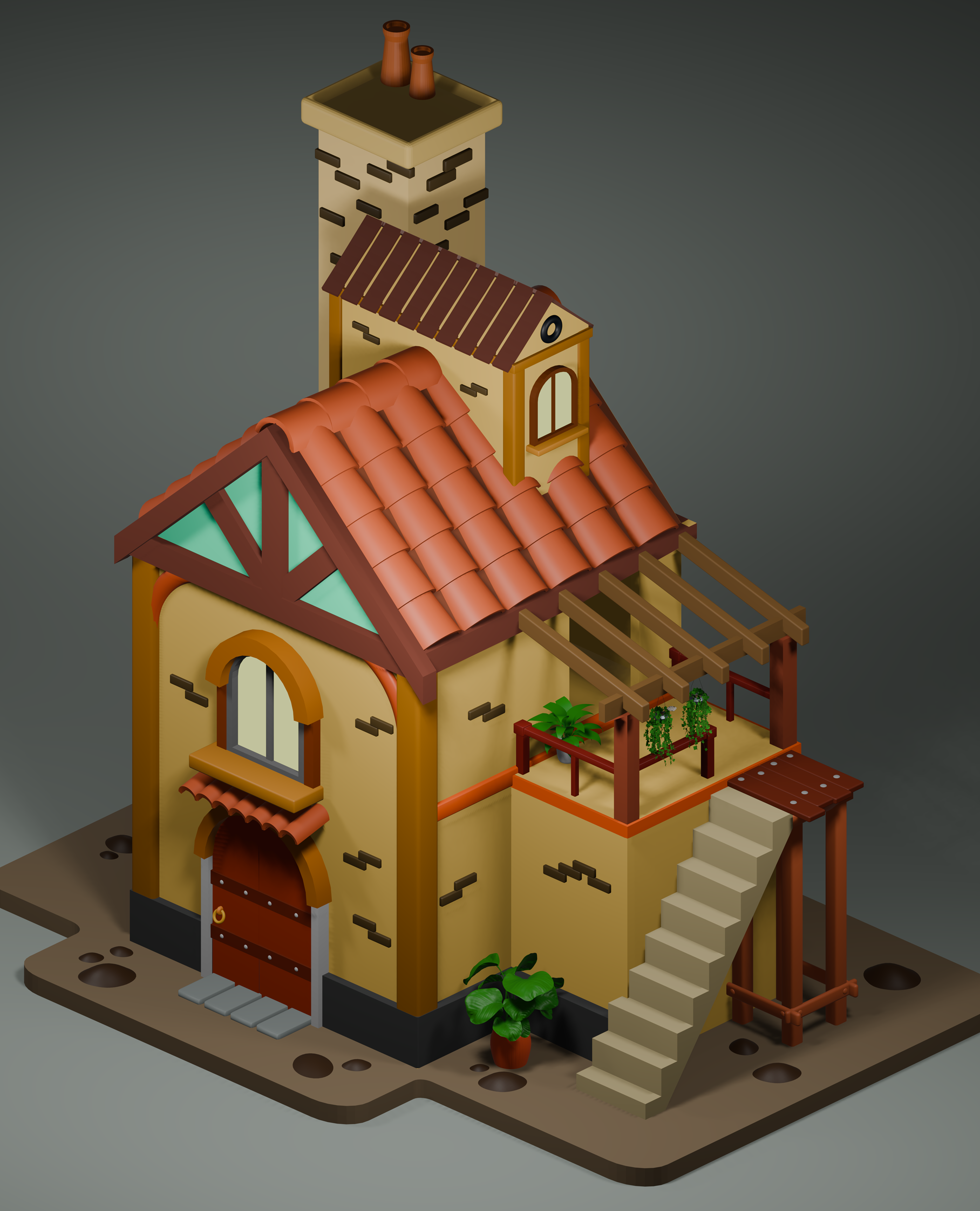 3D Renders: Home Sweet Home 🏠🤍 3d blender blender3d cute home cute hom house