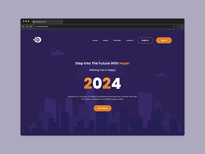 New Year Landing Page UI Design - 01 adobe illustrator adobe xd design figma ui uiux design webapp