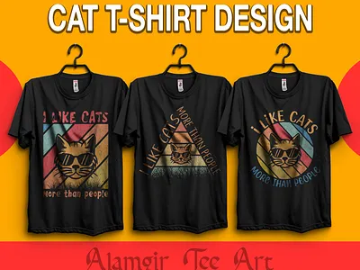 Cat T-shirt Design alamgir tee art cat cat design cat t shirt cat t shirt design cats t shirt design graphic design illustration
