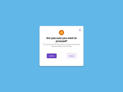 A confirmation popup card. app branding design figma graphic design illustration logo product ui ux