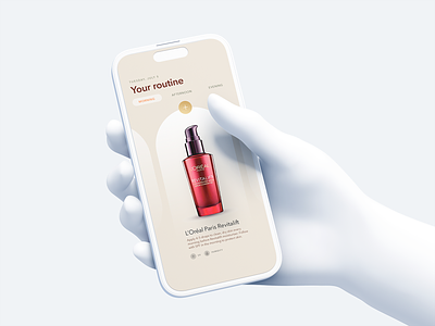 L'Oreal Skincare App app beauty data design interactive interface loreal mobile personalized skincare ui