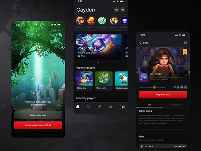 Hungama gaming app app game app games mobile online gaming ui uiux