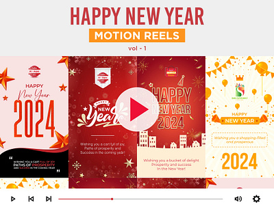 Happy New Year Motion Reels Vol -1 facebook reels fireworks graphic design happy new year happy new year 2024 motion motion graphics motion reels new year new year 2024 new year celebrate new year festival new year reels new year shorts newyearsreel reels social media banner social media post trending reels trending video