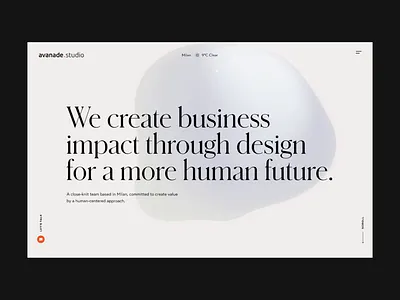 Digital Innovation Studio - Concept #1 3d animation blob ui ui design website website design