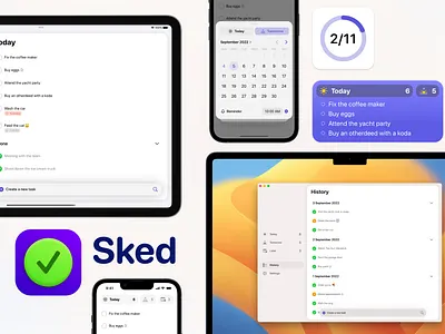 Sked - Task Manager for Casual People ios app ios todo app ios widgets ipados app macos app reminders app simple todo app swift swiftui task management todo app