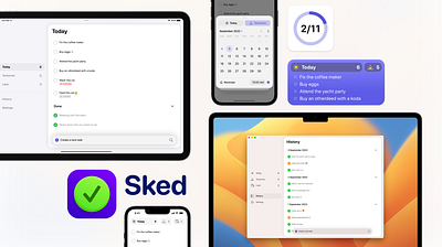 Sked - Task Manager for Casual People ios app ios todo app ios widgets ipados app macos app reminders app simple todo app swift swiftui task management todo app