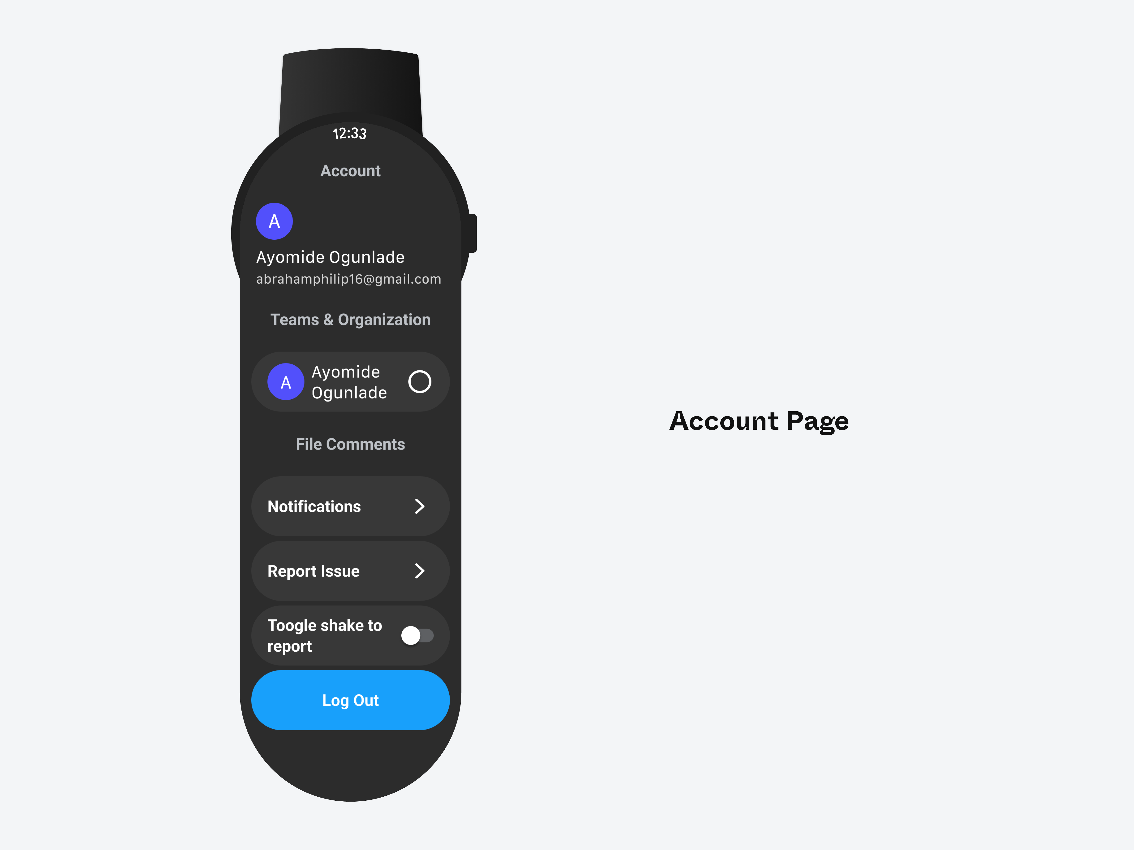 Example of Smartwatch App/Watch Face Design