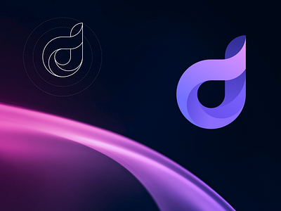 d logo mark app brand branding clean creative creativedreams d d logo design icon illustration logo logo design logo mark mark minimal purple