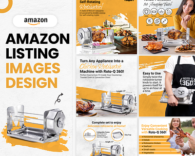 Amazon Listing Images - Non Electric Rotisserie amazon amazonlistingimages branding design graphic design graphicdesign illustration listingimages photoshop