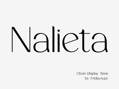 Nalieta - Clean Display Sans clean display font nalieta clean display sans sans type