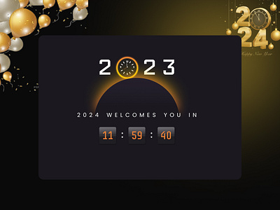 New Year Countdown Page graphic design landingpage page ui uichallenge ux