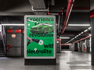 Electrolite poster branding ev charging illustration poster
