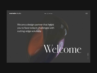 Digital Innovation Studio - Concept #2 3d animation blob ui design website website design