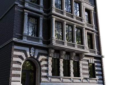 Classical House 3d graphic design