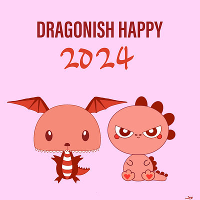 Dragons 2d characterdesign dragons happynewyear illustration kawaii