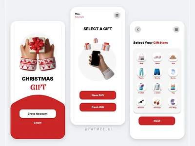 Christmas app branding graphic design ui