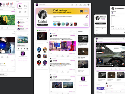 pix3lated Gaming Profile Website Concept branding design digital designer figma graphic design ui ui design ux ux design visual design web design