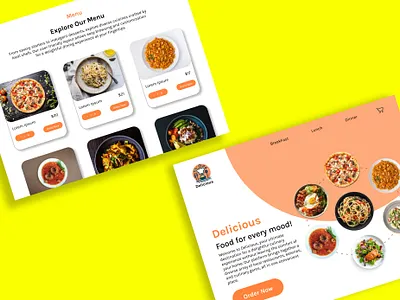 Food Ordering Website UI figma food food order graphic design ui user interface website