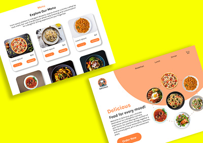 Food Ordering Website UI figma food food order graphic design ui user interface website