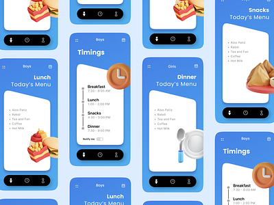 Mess App - for Chitkara University app ui blue app blue black ui blue white ui figma food app grocery app mess app minimal ui modern ui ui ux