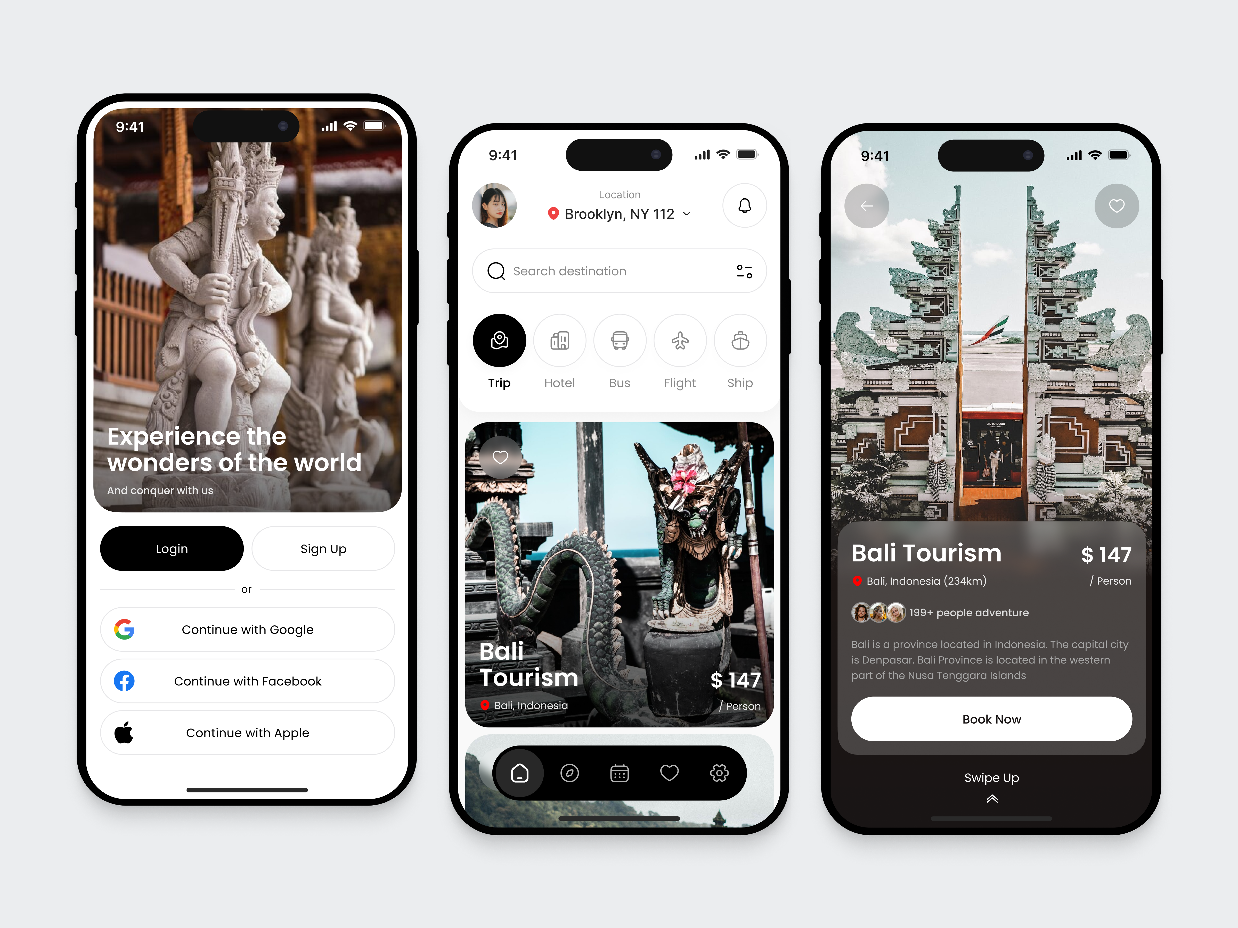 Travel Mobile App adventure app bali book booking design destination holiday mobile mobile app service travel travel app travel mobile app traveler travelling trip ui ux vacation