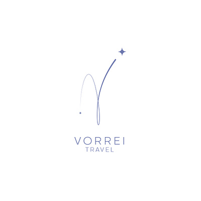 Logo - V - Travel branding design graphic design icon illustration logo road star travel typography v vector
