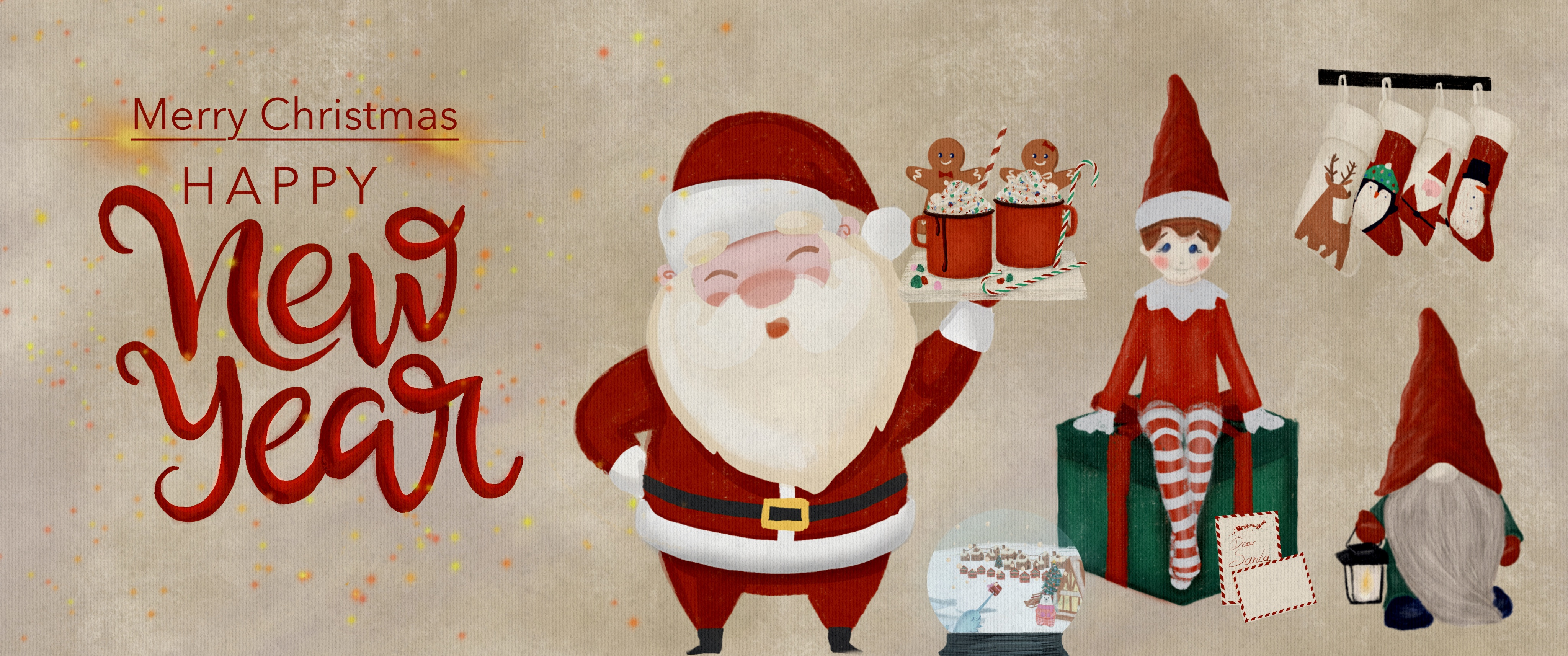 Happy New Year animation christmas design graphic design illustration proctreate santa