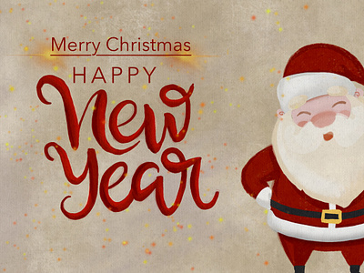 Happy New Year animation christmas design graphic design illustration proctreate santa