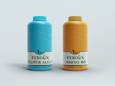 Feroux Fertilizer Packaging Design agricujlture bottle branding fertilizer graphic design label minimal packaging packaging design product trendy