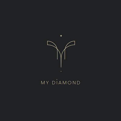 LOGO - M - JEWELRY branding design diamond graphic design icon illustration jewelry logo m minimal simple typography vector