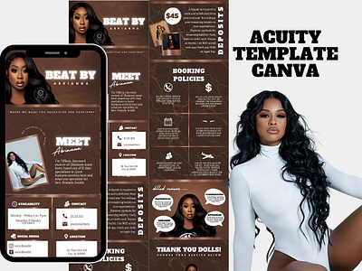 Melanin Acuity Scheduling Template acuity acuity site beauty templates canva guide canva instagram canva template melanin template scheduling page shopify template squarespace templates for canva web banners website banners