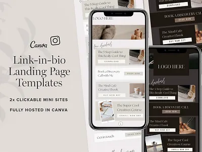 Instagram Link In Bio Canva Template canva instagram canva landing page canva template canva website instagram canva instagram link in bio landing page template link in bio mobile site mobile website responsive web design responsive website