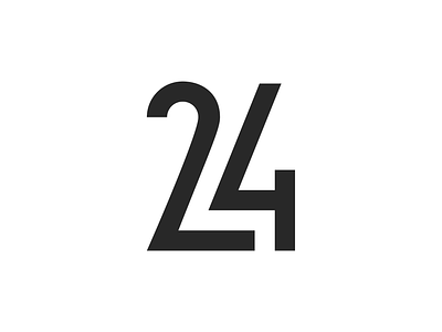 twentyfour 24 geometric happy new year line logo numbers