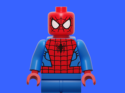 Lego Spider-Man 3d 3d art 3d modeling digital 3d lego spider man