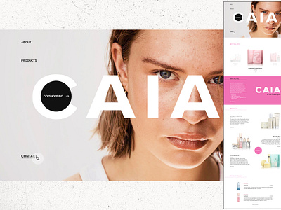 Daily UI - Day 3: Landing Page branding cosmetics design figma landing logo minimalism pink poster redesign skincare ui web