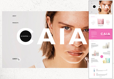 Daily UI - Day 3: Landing Page branding cosmetics design figma landing logo minimalism pink poster redesign skincare ui web