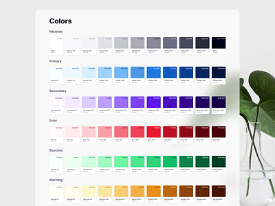 Color Palette - Design System color colour design design system hex hsb hsl hue palette shades system ui ui color