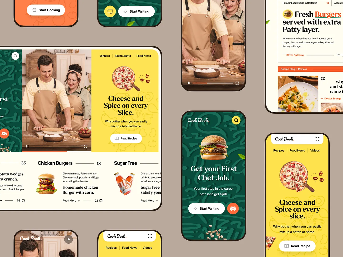 Vibrant Lifestyle Blog Website Design for Food Enthusiasts