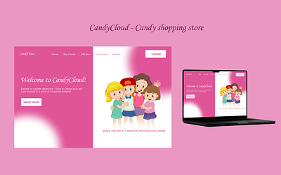 CandyCloud - Candy Shopping Store branding candy candy store candycloud challenge design design challenge ecommerce homepage kids mockups new simple store trending ui ui designer ux web design website