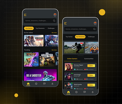 UI/UX | Gaming App brand identity branding game design graphic design minimal product design ui user experience user interface