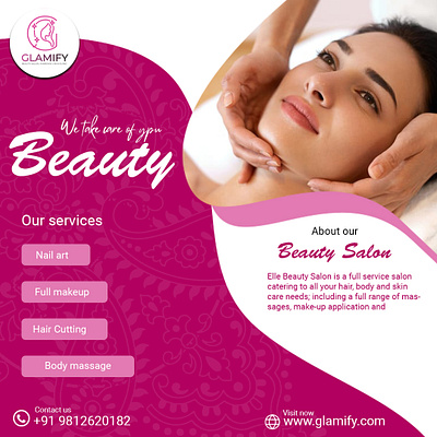 Beauty Salon Poster Design | Social Media beauty salon beauty salon poster design branding creatives design flyer graphic design illustration poster poster design social media poster social media poster design spa psoter