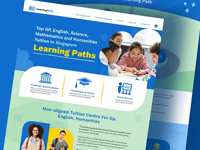 E-Learning Web Page Design adobe xd app design branding e learning app figma graphic design illustration landing page landing page optimization mobile friendly photoshop prototyping responsive design sketch ui ui design uiux visual design web design wireframing